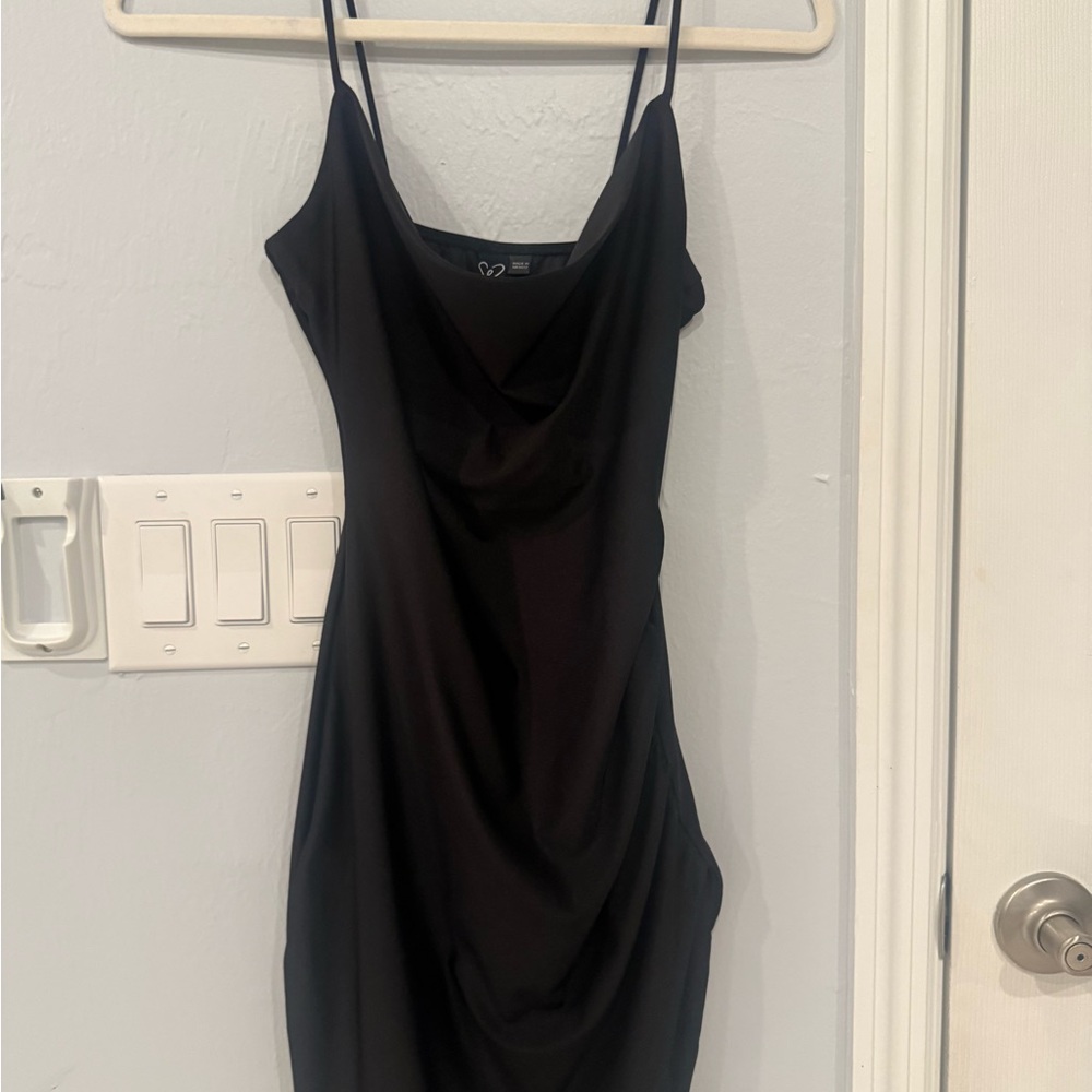 Windsor Black Cowl Neck Slip Dress